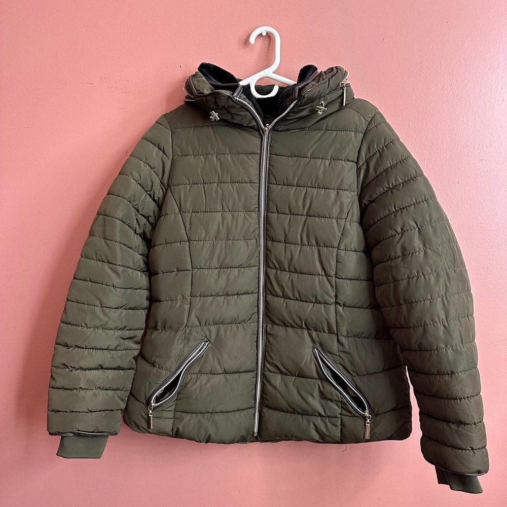 YMI puffer jacket winter coat hunter green color warm women’s size 1X